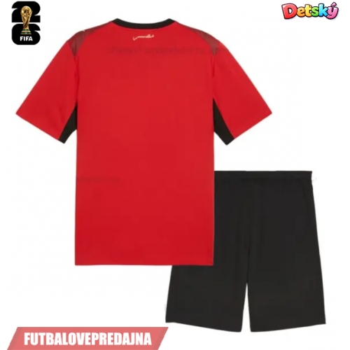 Lacne Dětský Futbalové dres Egypt MS 2026 Krátky Rukáv - Domáci (+ trenírky)